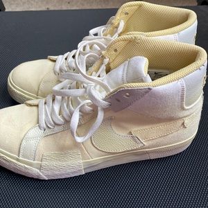 Yellow Nike Blazer High Tops